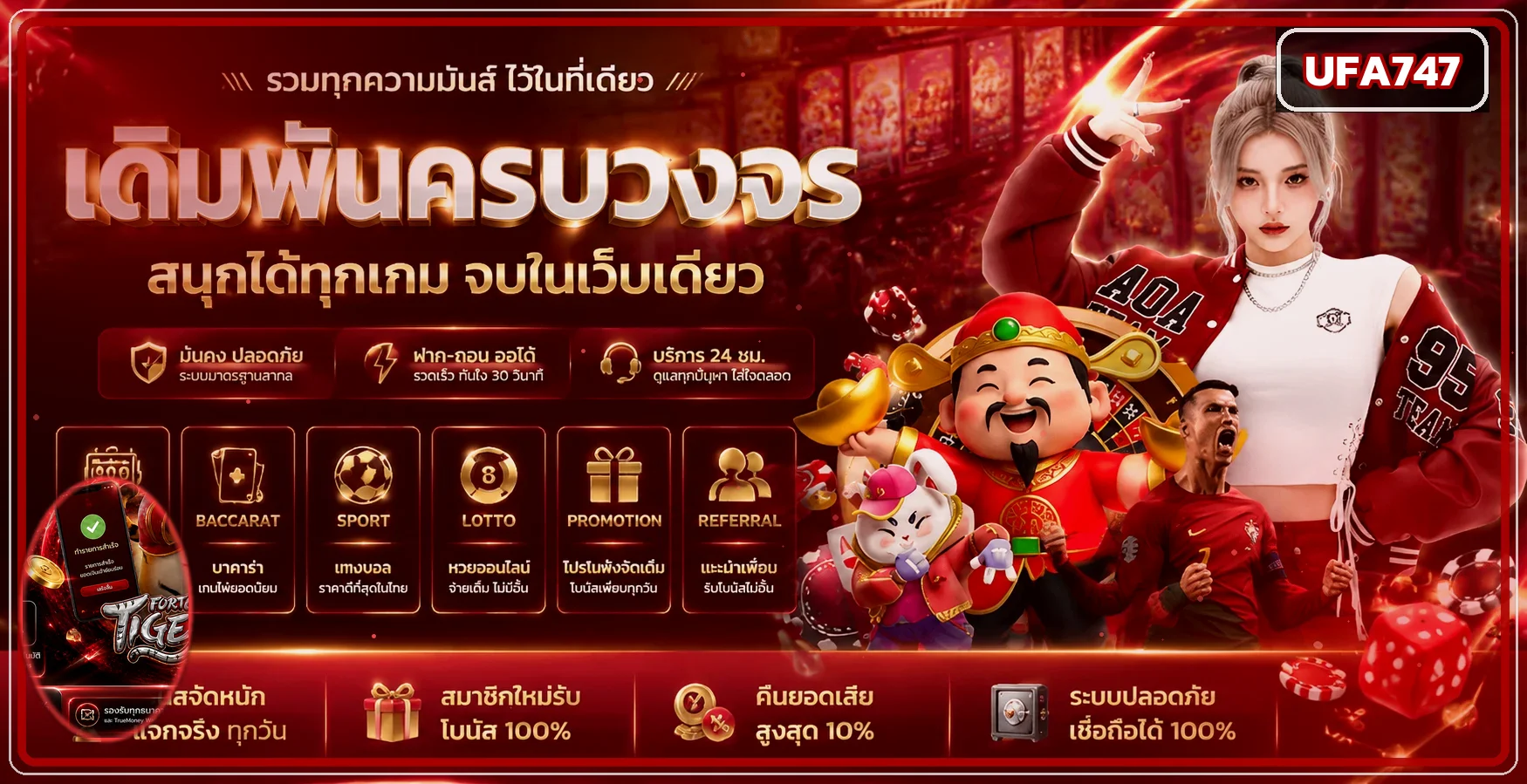 UFA747 รวมค่ายเกมสล็อตออนไลน์และโหมดทดลอง